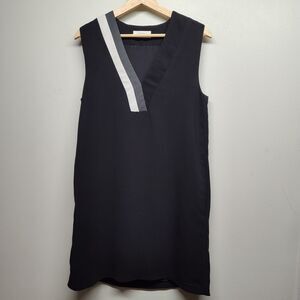 Momni Mini Dress Women Size S Black Sleeveless V-Neck Lined Workwear Office